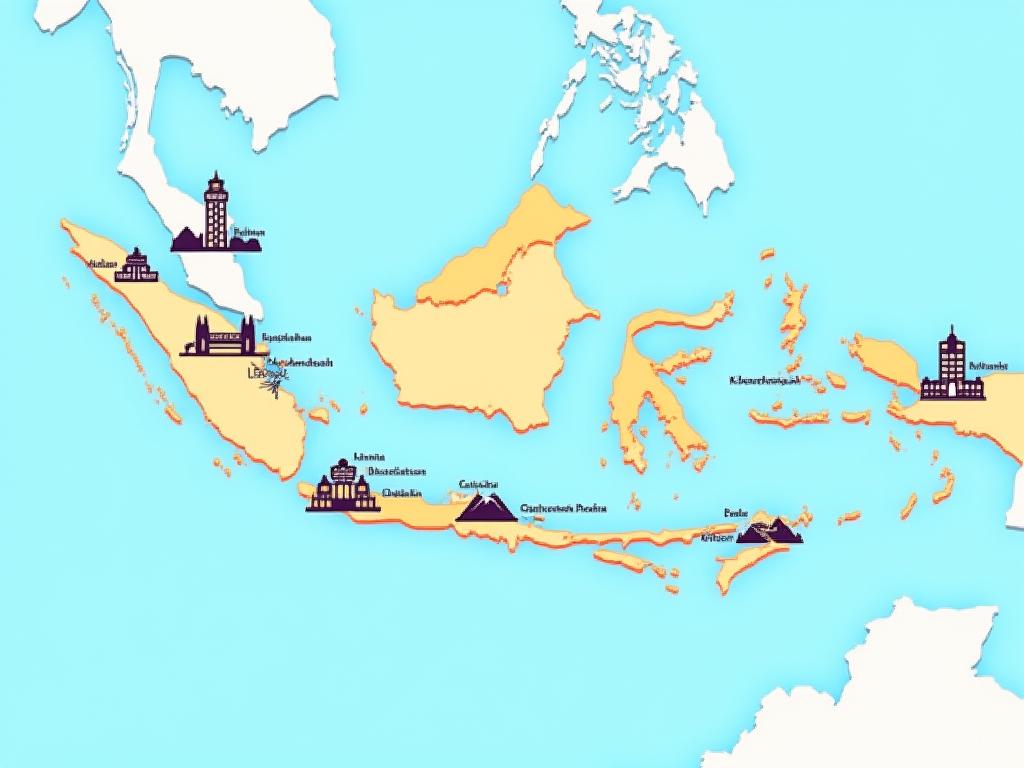 Peta destinasi wisata Indonesia
